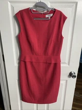 Kasper Separates Women's Sz 8  Fuchsia Sleeveless Knee-Length Sheath Dress EUC