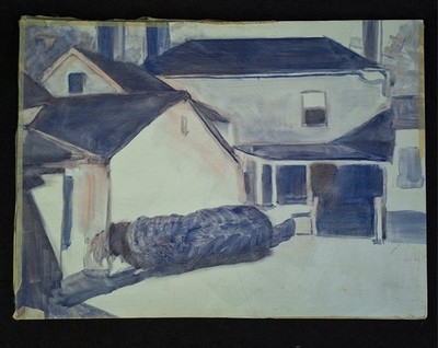 Vintage Oil Painting in the style of Edward Hopper 16''