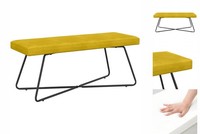Bank Uni Gelb 110X40X45 Cm Samt