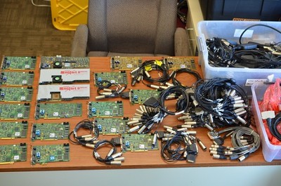 large lot of 19 Digigram audio boards and 42 xlr breakout cables Mixart 8 VX222