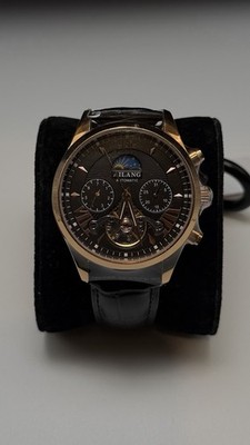 AILANG Herren Automatik Uhr   Gold / Schwarz   Open Heart   Neu mit Box