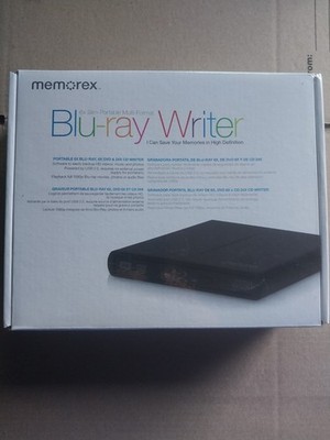Memorex Blu-Ray Writer 6x Slim Portable Multi-Format