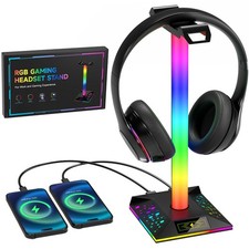 Headphone Stand Gaming Headset Holder RGB PC Gaming Accessories for Desk, Coo...