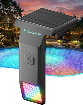 Solar Pool Lights for Inground & Above Ground Pool, 10-Color 4-Mode LED Pool Lig
