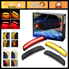 4pc Smoked Lens Led Side Marker Light Kit For 2015-2023 Dodge Charger 180-smd 4pc Smoked Lens Led Side Marker Light Kit For 2015-2023 Dodge Charger 180-smd