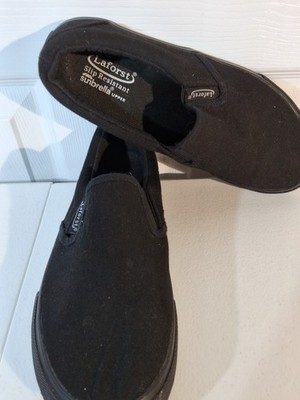 Laforst Women's Black Canvas Sneakers Slip Resistant Sunbrella Up Sz 7.5M