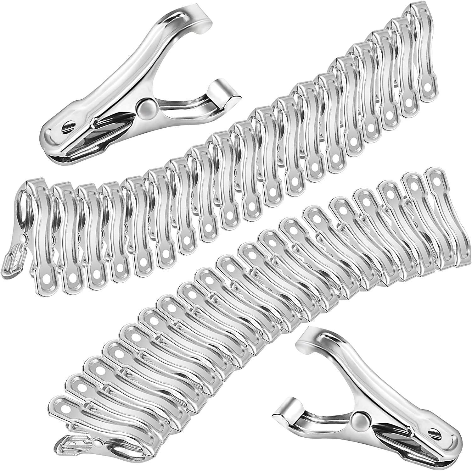 40 PCS Stainless Steel Garden Clips for Greenhouse Plants and Vines