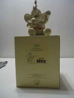 Lenox Wishing For Peanuts 4.5" Porcelain Elephant Figurine W Genie Lamp - Image 1 of 3