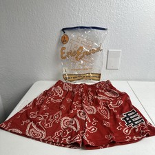 Eric Emanuel Red Paisley Print. Size Large, Brand New Fast Shipping