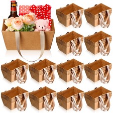 72 Pcs Baskets for Gifts Waterproof Empty Kraft Basket Bulk with Handles 9.8 ...