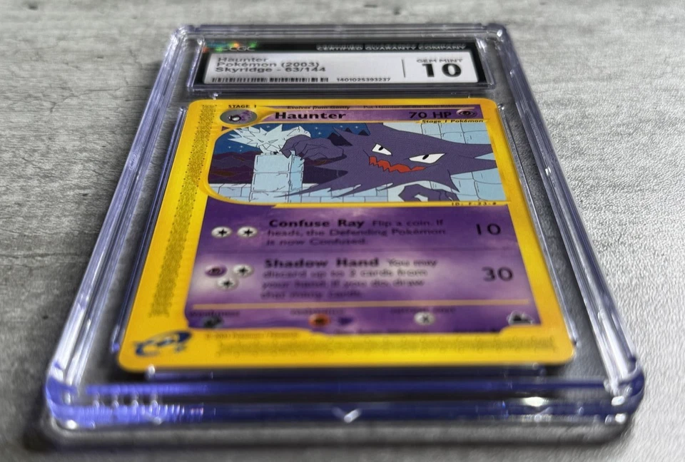 Pokemon Card Haunter CGC 10 Gem Mint, e-Reader Skyridge 63/144, WOTC 2003 (1) - Image 3 of 4