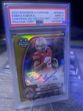 2024 Bowman Chrome University Emeka Egbuka Prospect Auto Yellow Refractor /75