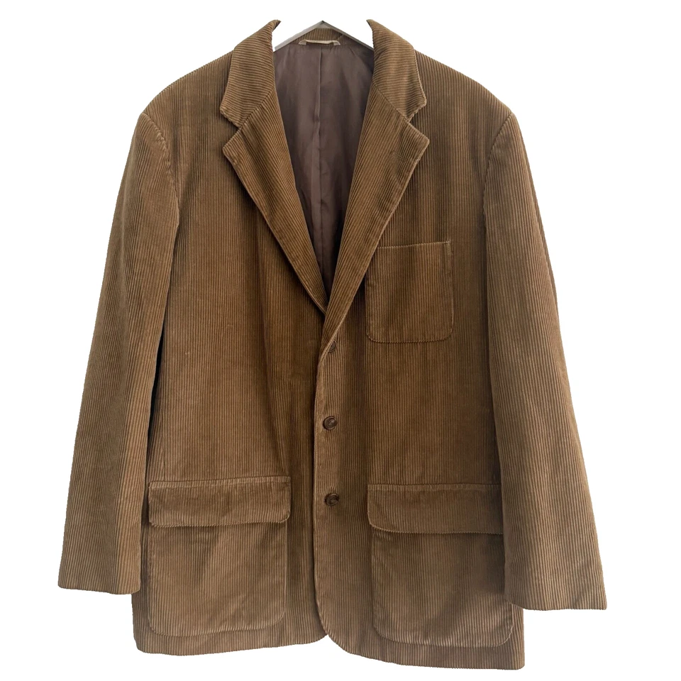 Vtg Retro Ivy League Gap Corduroy Blazer Tan Sport Coat Mens Med 80s 90s Y2K - Image 4 of 4