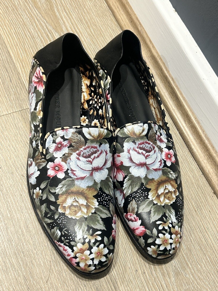 Flower Wedge Alexander Mcqueen Flower Heel Sz 37 NEW $1150
