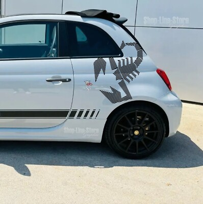 2x Heckaufkleber Skorpione segmentiert kompatibel mit Fiat 500 ABARTH