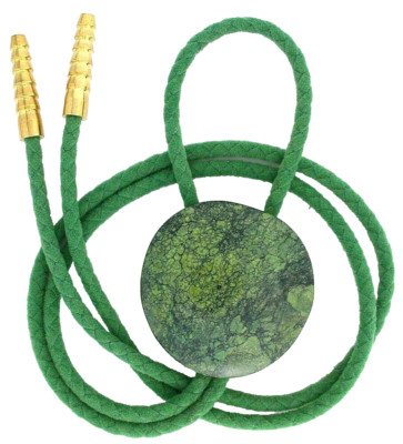 100.10 Carat Green Spiderweb Turquoise Cabochon Cab Gemstone Bolo Tie TA53/22824