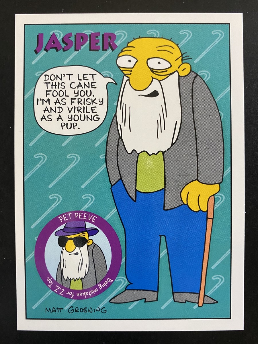 Jasper 1993 Skybox The Simpsons Bongo Comics Character Card #S25