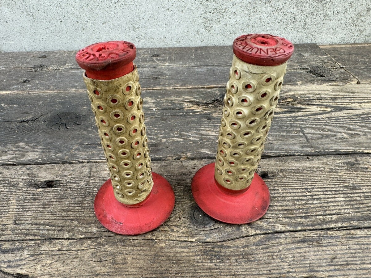 Oakley B1B Bmx Handle grips Vintage Old School Red White | eBay