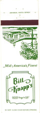 Bill Knapp's Good Things To Eat! Mid-America's Finest Vintage Matchbook Cover