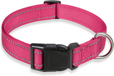 Reflective Dog Collar with Buckle Adjustable Safety Nylon Collars for Small Medi