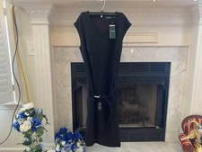 Lauren Ralph Lauren Dress Women’s Size 8 Straight Pencil Color Black Buckled NWT