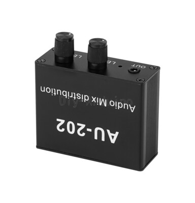 DC5-19V Stereo Mixer Audio Distributor for Headphone Power AMP Volume control E