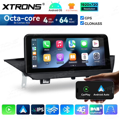 XTRONS 10,25'' Autoradio Android 14 4G+64GB IPS GPS Navi CarPlay für BMW X1 E84