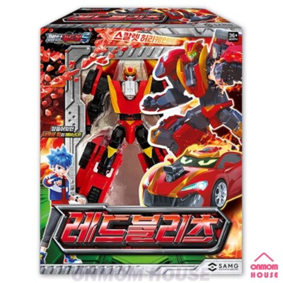 Metal Cardbot S RED BLITZ Transformation Muscle Car Action Figure