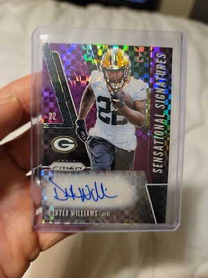2019 Panini Prizm  Dexter Williams  RC auto prizm purple power #40/49