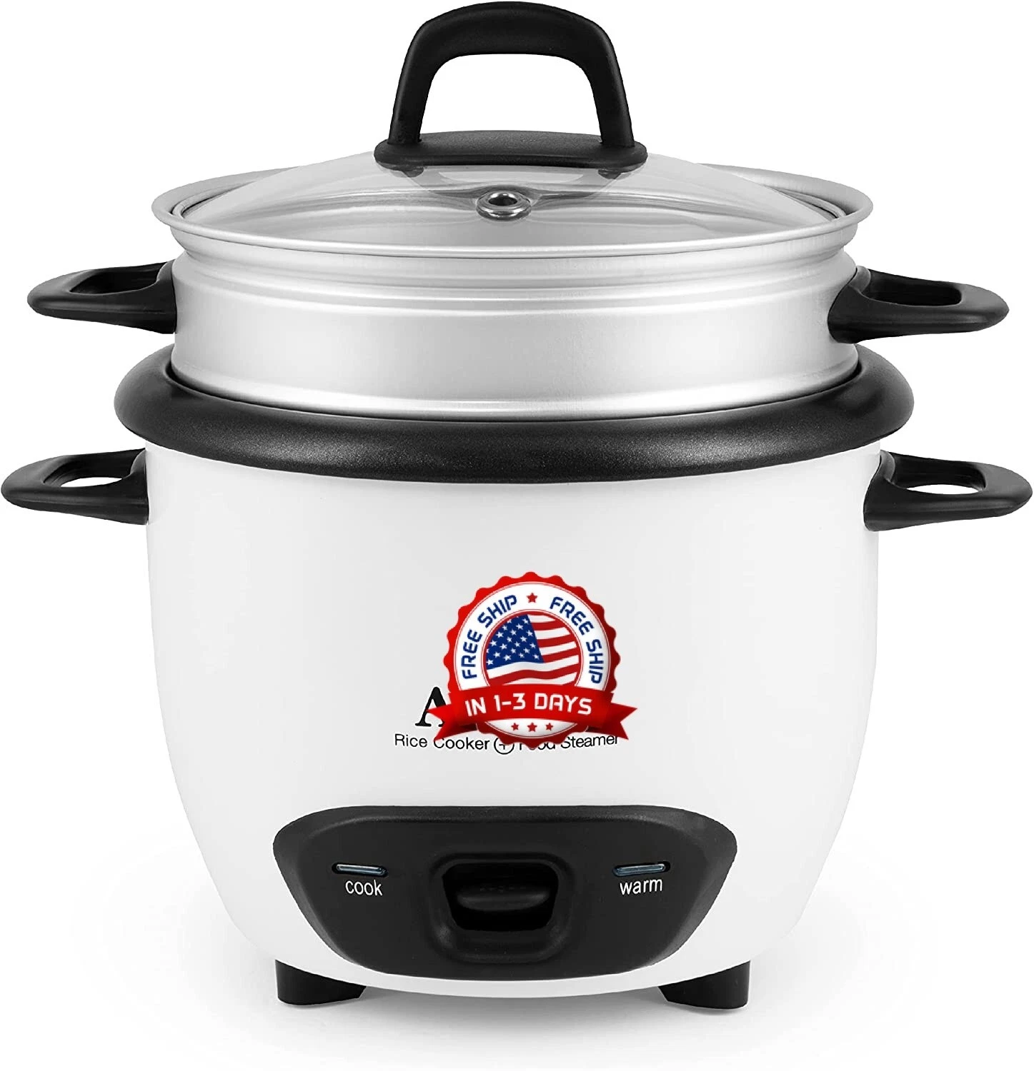 Olla Arrocera Electrica Olla Vapor de alimentos Cocina de arroz 6 Taza Pot Rice.