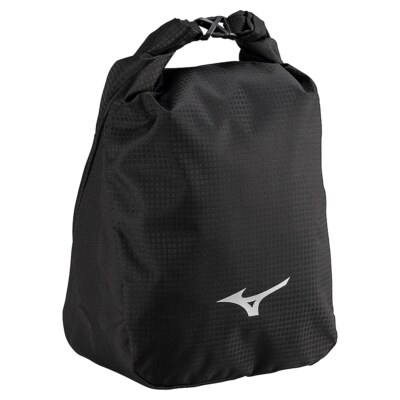 MIZUNO Roll Top Shoes Case Bag Black x Silver 33JMB005