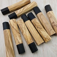 DIY Japanese Kitchen Chef Knives Knife Replacement Octagonal Olive Wooden Handle