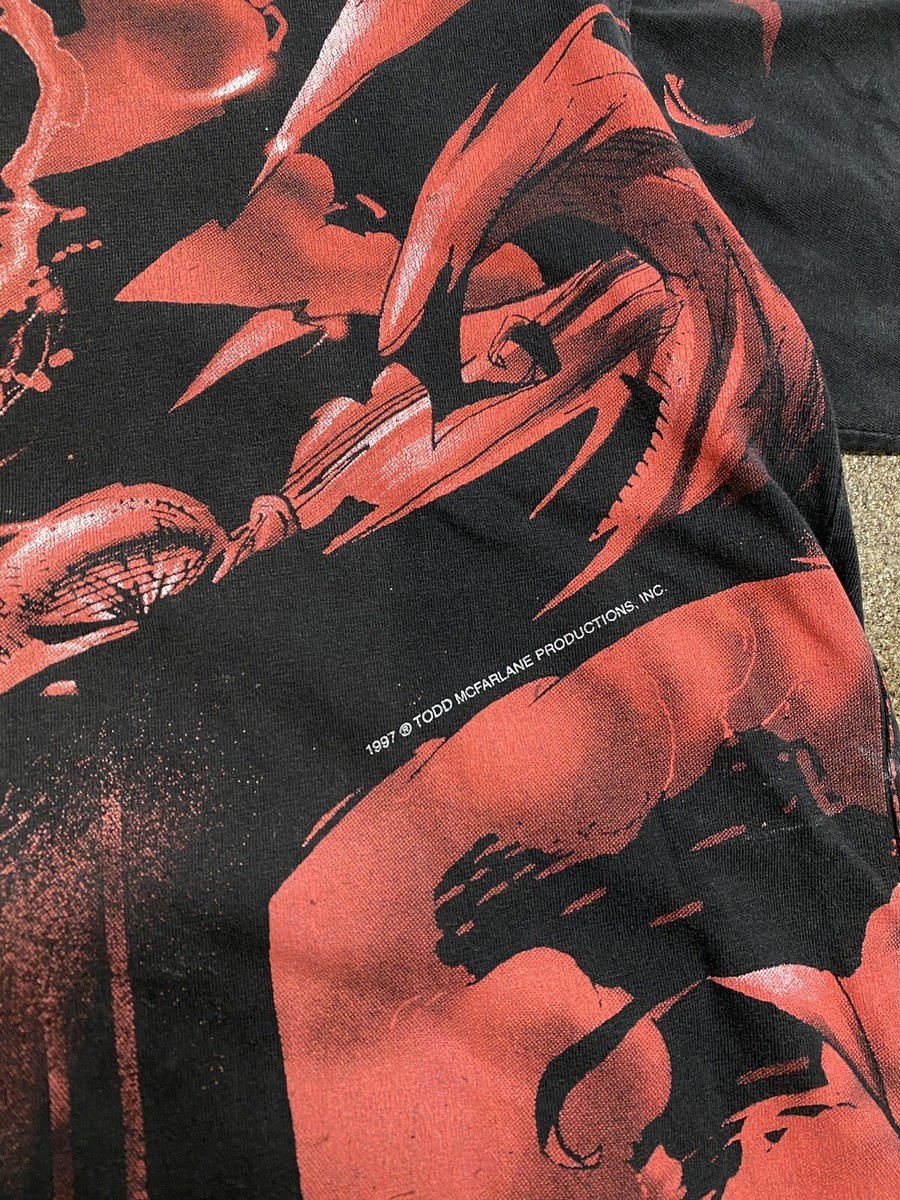 Vintage 1997 Spawn Shirt The Streets Run Red Todd McFarlane Mens L
