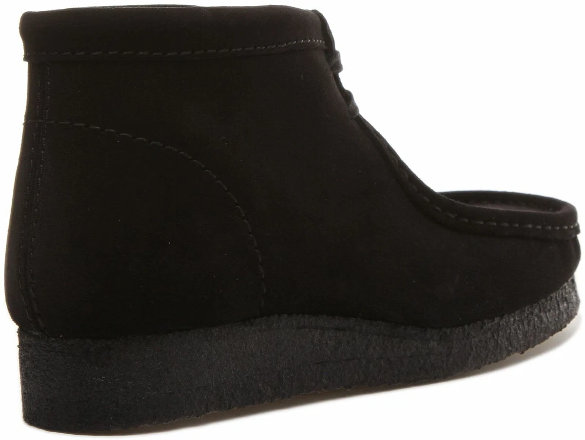CLARKS ORIGINALS Wallabee Botas Hombre 2 Ojete Chukka Negro Ante Talla UK 7-12