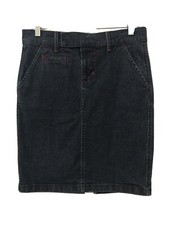 Old Navy Denim Jean Straight Skirt Stretch Low Rise Size 4 Multi Season