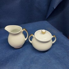 1950's Grindley Staffordshire Ironstone England "Satin White" Creamer/Sugar Bowl