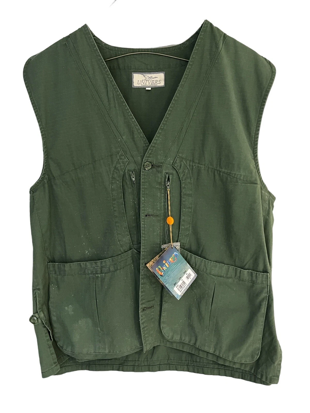 Univers classic collection men's L/54 utility gilet oasi verde
