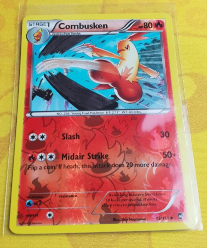 Combusken - 13/111 - Reverse Holo - XY Furious Fists - Pokemon Card - NM - Photo 1/4