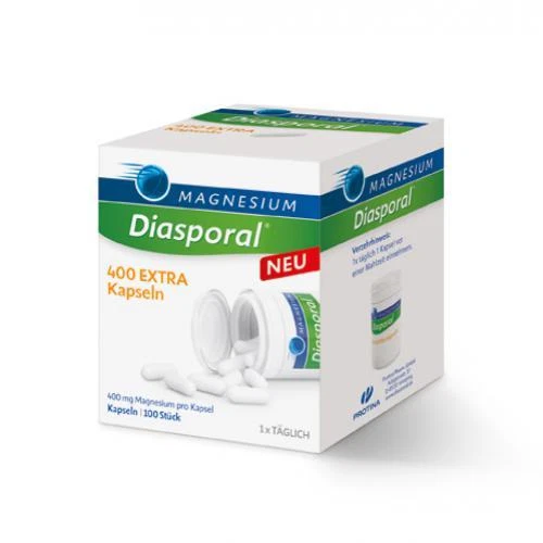 PROTINA PHARMAZEUTISCHE GMBH MAGNESIUM DIASPORAL 400 Extra Kapseln 100 St PZN 10192609