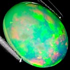 1.53 Ct Natural Ethiopian Cabochon Opal Gemstone Multi Color Oval Cut — photo 2