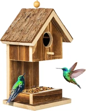 Bird Houses for outside Hanging Bird House Feeder for Hummingbirds Cardinal Wren