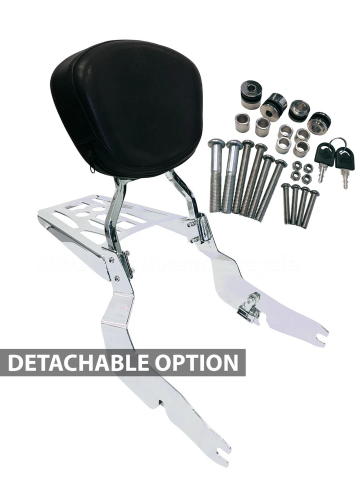 Honda VTX1300C VTX1800C VTX1800F Detachable Sissy Bar Backrest Pad Luggage Rack - Image 4 of 4