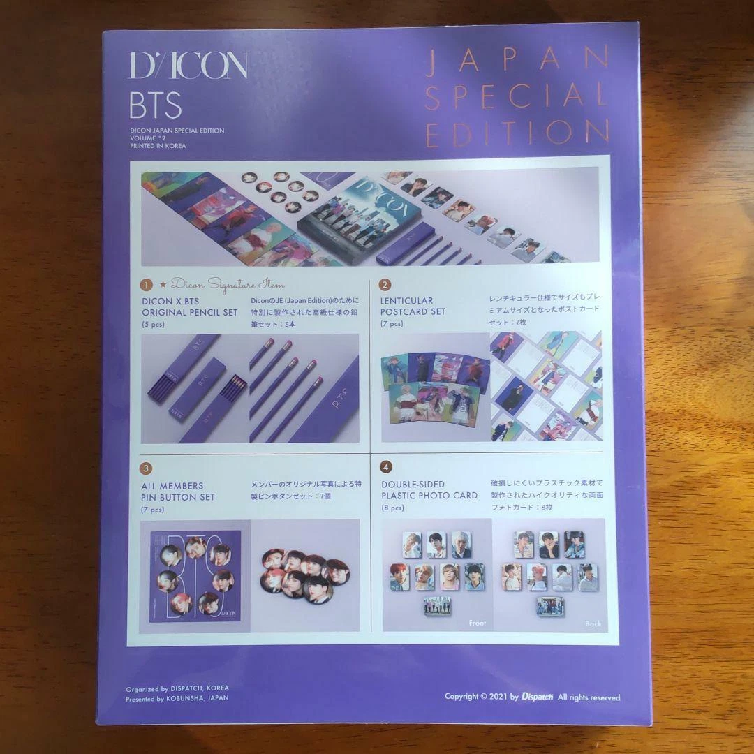 BTS DICON Vol.2 BEHIND Special Edition Photobook W/ Photo Card factory Sealed JP