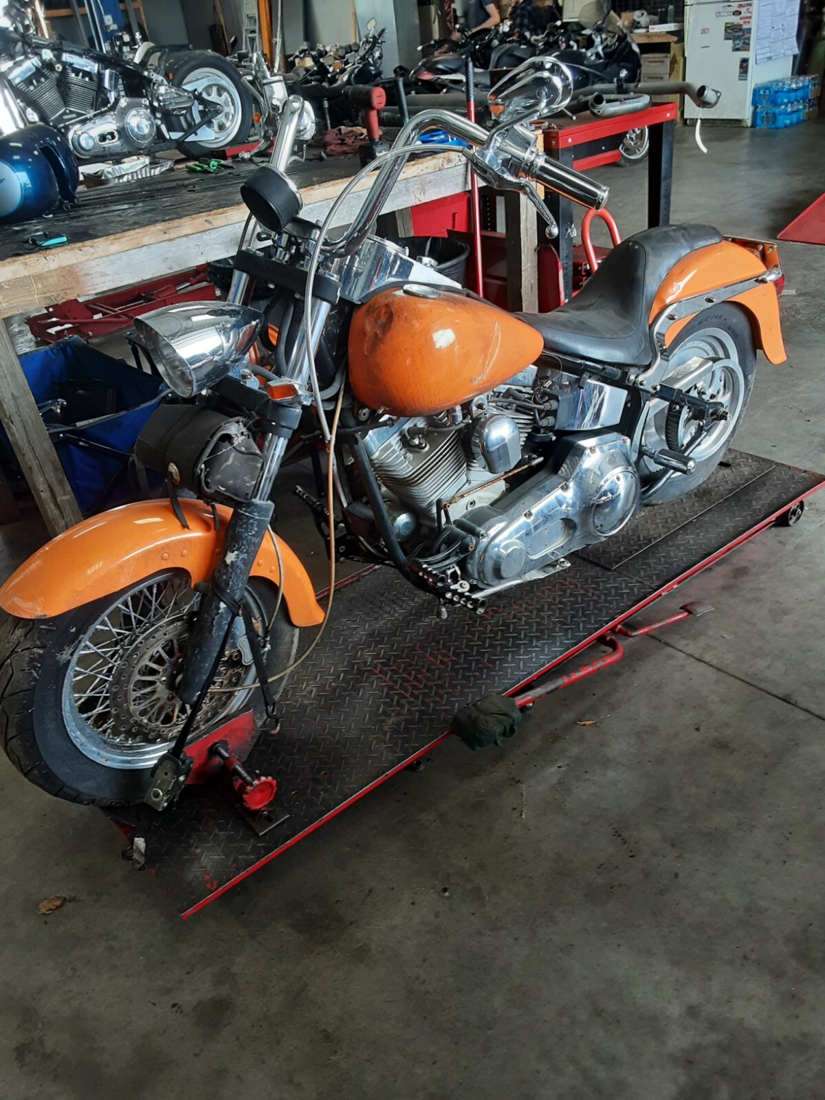 9098 1996 96 HARLEY DAVIDSON FATBOY FAT BOY DRIVER FOOT PEGS FOOT REST