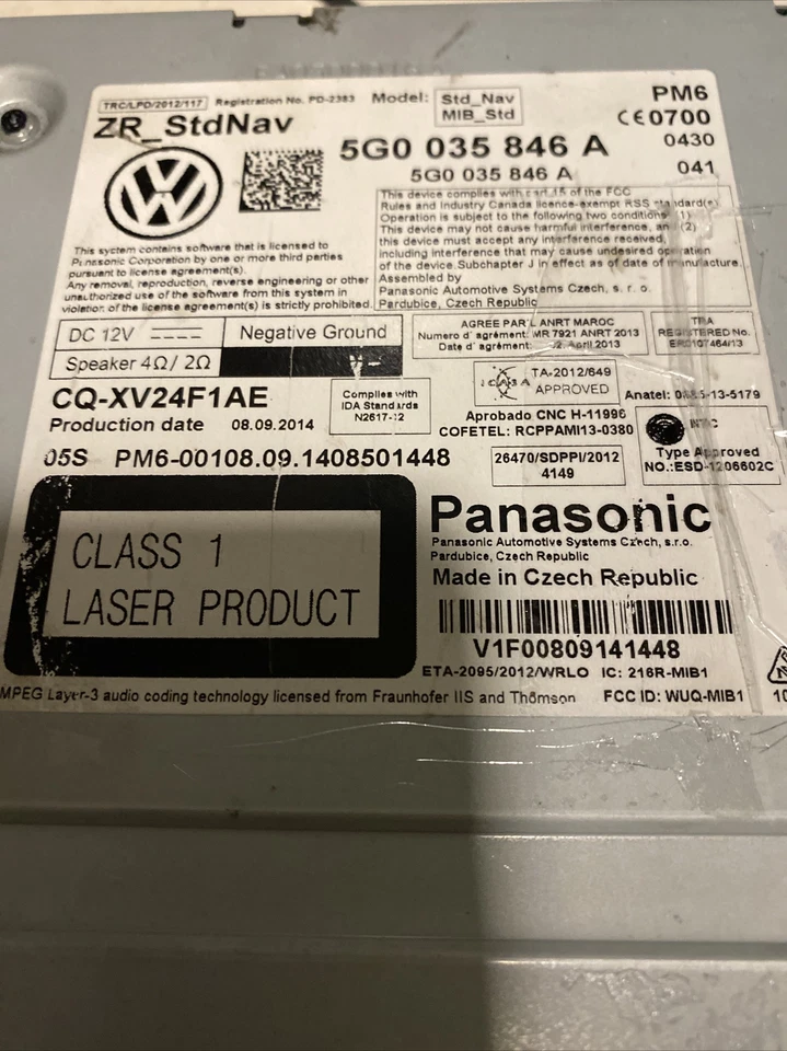 Mecanisme Audio-radio Volkswagen Golf Ref: 5G0035846A - Photo 2/4