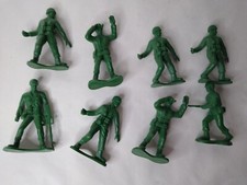 Vintage Large 4" Green Army Men Soldier Figure Greenbrier International Lot of 8