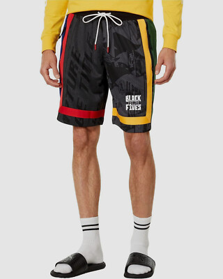 $80 Puma Mens Black Five's Front Page Shorts Size M