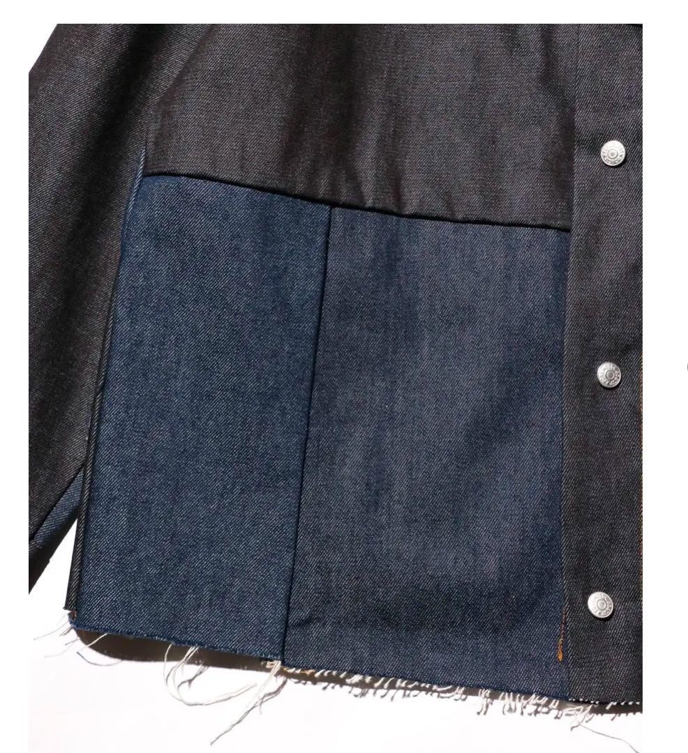 Thrifty Look Upcycled Engineer Jacket Patchwork D… - image 5