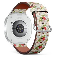 Apples Blossoms Waves Vegan Leather Watch Band 40/44/46mm 