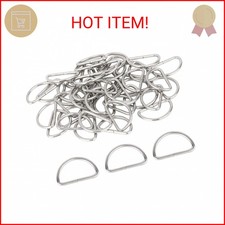 150 Pieces Metal D Rings 1 Inch Multi-Purpose Non Welded D Ring for Purse, Keych